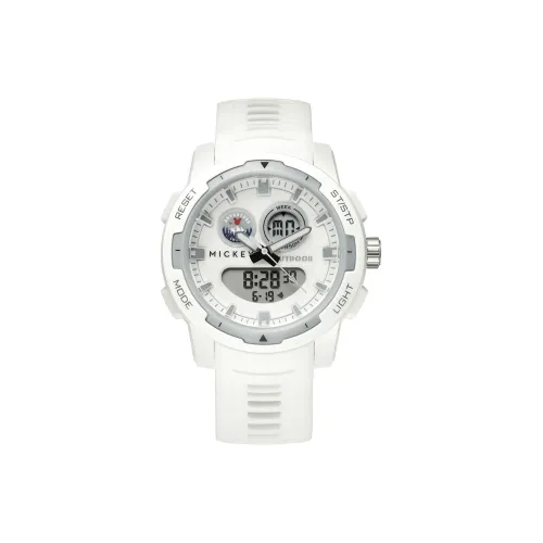 Disney Mickey Series Электронный Механизм TPU Ремешок Часы Унисекс Белый Циферблат