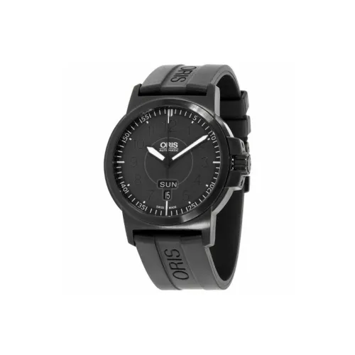 Oris Автоматический Механический Часы Мужские 42 мм Серый Циферблат Корпус из Нержавеющей Стали Резиновый Ремешок 735,7641.4764R