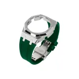 5 Броги  
Серебряный корпус + Зеленый ремень + Серебряная застежка-бабочка