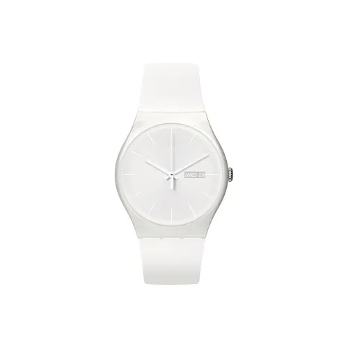 Swatch Quartz Movement Унисекс Часы 47,4мм*41мм*9,85мм Белые