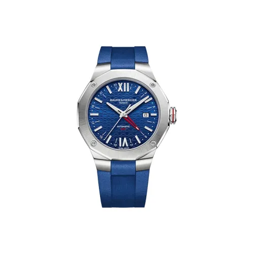 Baume Mercier Rivera Series Автоматический Механический Механизм Мужские Часы Часы Синий Циферблат