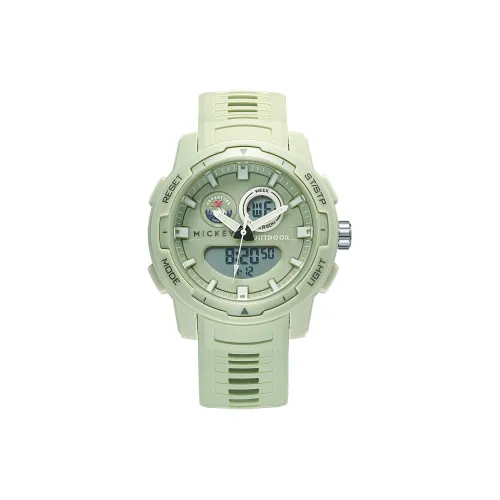 Disney Mickey Series Электронный Механизм TPU Ремешок Часы Унисекс Зеленый Циферблат