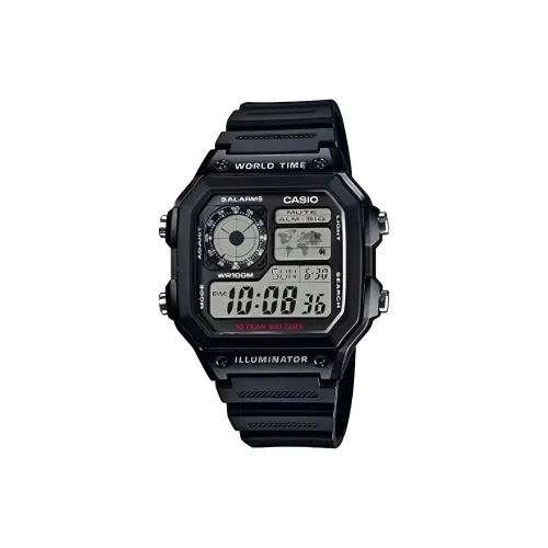 CASIO Кварцевый механизм Часы Унисекс Серебристый циферблат
