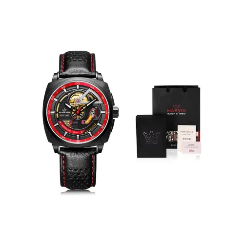 MARVIN Morton 170 Pillow Collection Механический механизм Мужские часы Часы 42 мм Черный циферблат