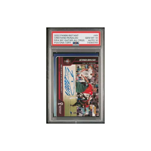PANINI CRISTIANO RONALDO 2022 WORLD CUP INSTANT MOMENT Signature Player Card PSA10 10 Grade Certified Cards 1 Pack PANINI CRISTIANO RONALDO 2022 WORLD CUP INSTANT MOMENT Подпись Игрок Карточка PSA10 10 Grade Сертифицированные 1 Упаковка