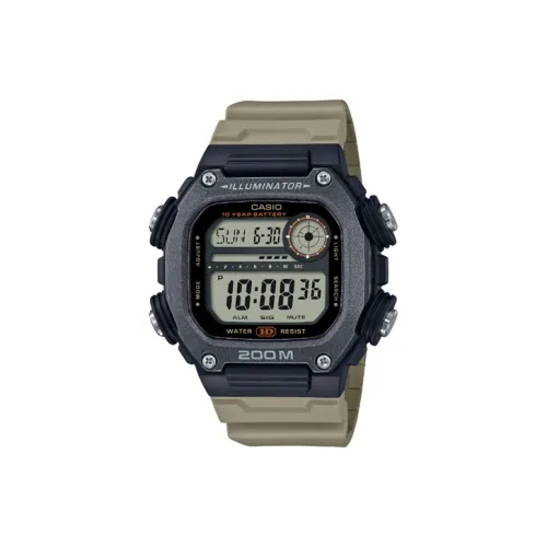 CASIO Кварцевый механизм Смольный ремешок Часы для мужчин Серый циферблат