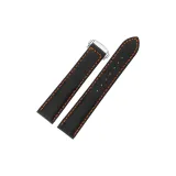 Чёрный с апельсиновым швом [серебряная пряжка]