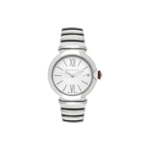 BVLGARI LVCEA Women's Watch Автоматический Механический Механизм Нержавеющая Сталь Ремешок 33 мм Белый Циферблат