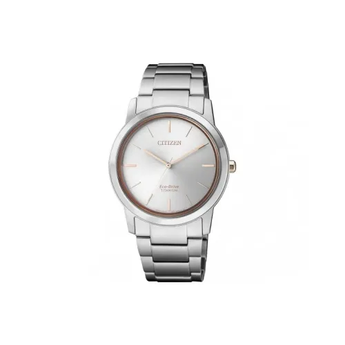 CITIZEN Ecology Drive Collection Светильник Кварцевый механизм Супер титановый ремешок Часы Женские Серебристый циферблат