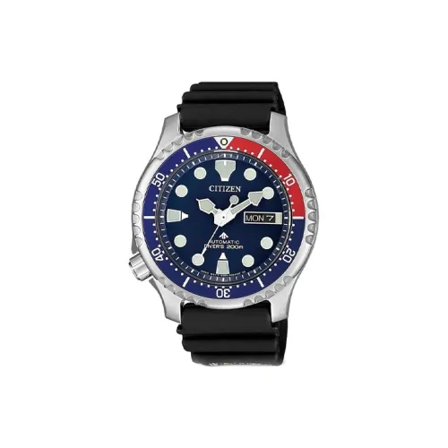 CITIZEN Promaster Collection Автоматический Механический Механизм Резиновый Ремешок Часы 42 мм Мужские Часы Синий Циферблат NY0086 16L