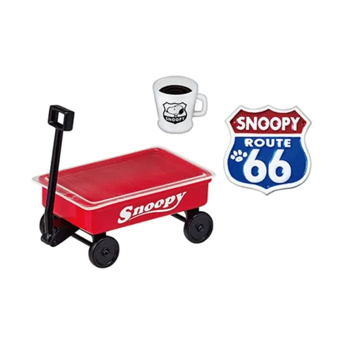 RE MENT Снупи'S Гараж Счастливый Draw Цельная коробка 8 шт