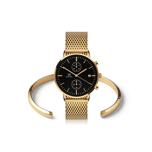 CARLHEIM Tilfredshed Collection Мужские часы Кварцевый механизм Ремешок из нержавеющей стали 40 мм Черный циферблат Часы DMSB021