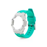 Carbon Fiber White Watch Cases + TF Blue Strap  
Углеродное волокно Белые Чехлы для часов + TF Синий Ремешок