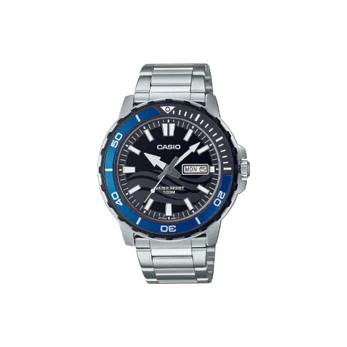 CASIO Standard Series Кварцевый механизм часы с ремешком из нержавеющей стали унисекс черный циферблат