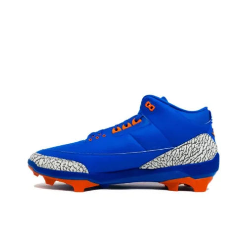 Jordan Air Джордан 3 Противоскользящие Устойчивые к Износу Футбольные бутсы Мужские Синие