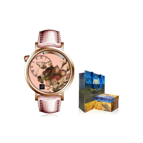 VAN GOGH Наручные часы Кварцевый механизм Натуральная кожа Ремешок 34 мм Многоцветный циферблат часов Женские часы S RLV 04