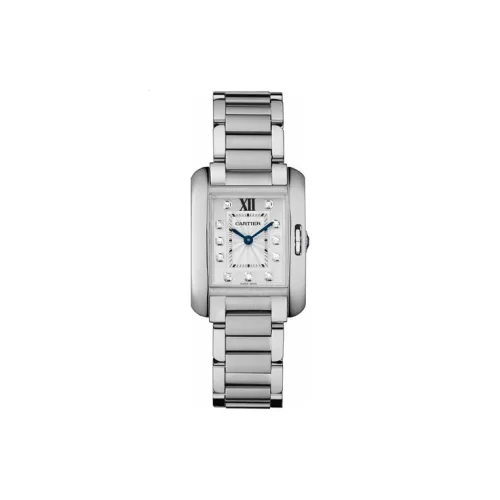 CARTIER Кварцевый Movement Женские TANK DE Часы 30,2мм*22,7мм*7,19мм Серебряный