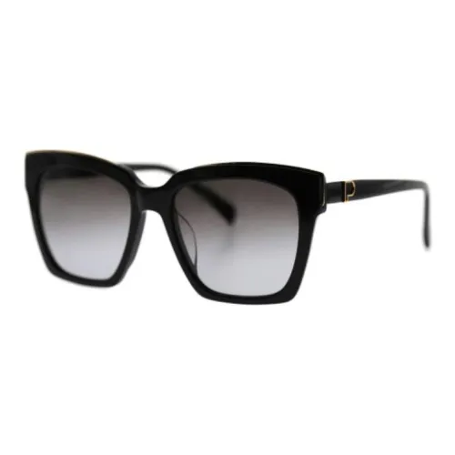 PORTS Пластиковая оправа Квадратные Солнцезащитные очки Женские Черные