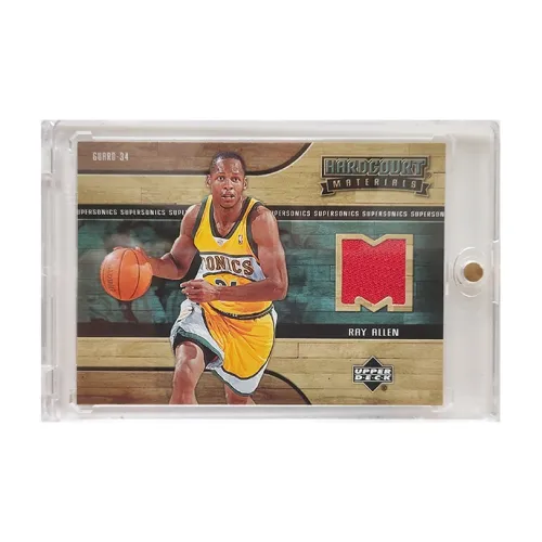 Yi Shot Джентльмен'С Sword Ray Allen 2008 09 UPPER DECK Лазурь BOX Match Worn Jersey Patch Star Card Спортивные карты