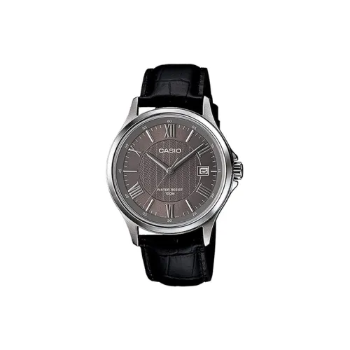 CASIO Standard Series Кварцевый механизм Кожаный ремешок Часы Мужские Кофейный циферблат часов