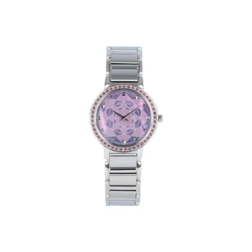 SEIKO Солнечный кварцевый механизм нержавеющая сталь ремешок женские часы фиолетовый циферблат