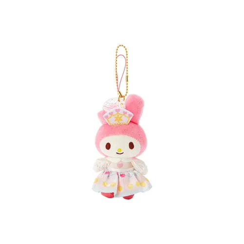 Санрио Rainbow Land My Melody Cute Plush Кукла Подвеска 13,5 см Рекомендуемая высота