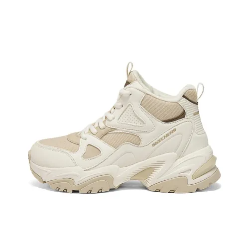 Skechers DLITES Дышащие и Устойчивые Высокие Беговые Кроссовки Женские Бежевые