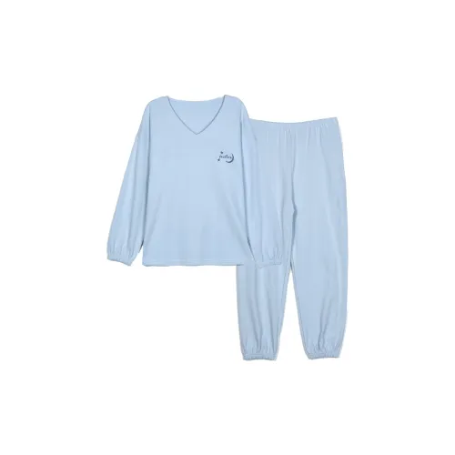 FOREVER 21 Пижамный комплект женский светло-синий