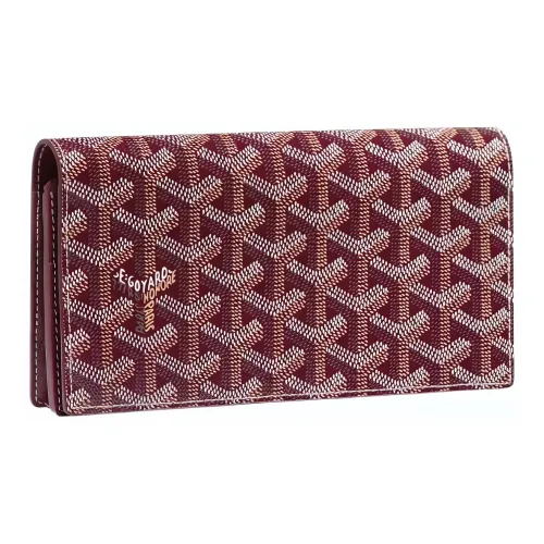 GOYARD RICHELIEU Холст и Кожа Кошелек Унисекс Бордовый