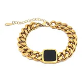 Чёрный ярлык, браслет - золото