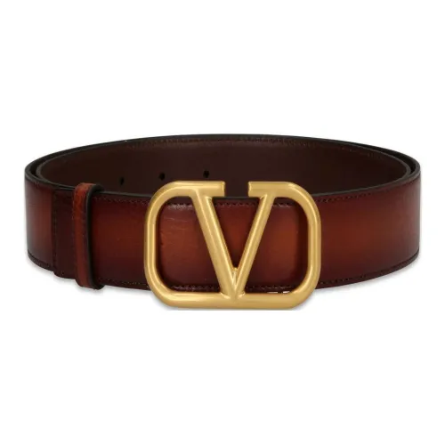 Valentino Ремни из коровьей кожи Мужской Коричневый Ширина 3,5 см