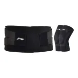 Черный, защита для талии + LDEU802-1, наколенники, 1 пара