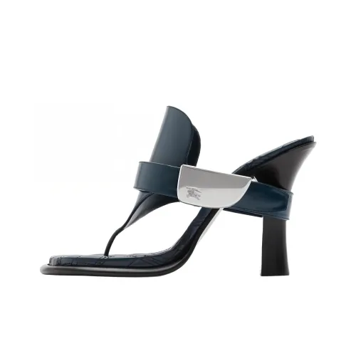 Burberry Шлепанцы 5 см Женские Темно-синие