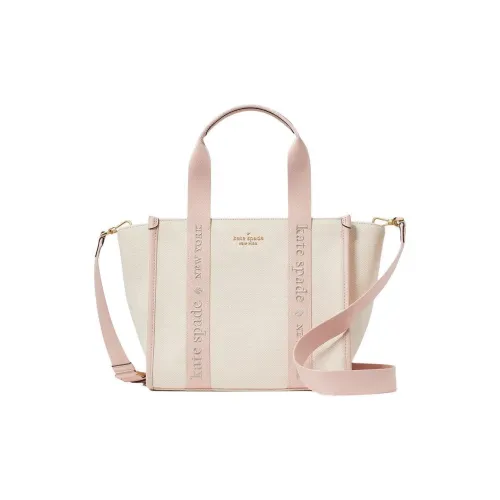 Kate Spade Холст Одно Плечо Сумка через плечо Тоут Сумка Сумка для покупок Сумка Маленькая Женская Дымчатый Розовый