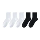 5 пар Утолщенный (Белый X3 + Черный X2)