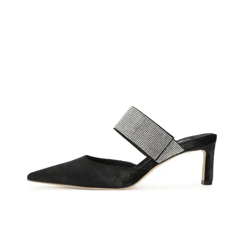 SERGIO ROSSI Sr Paris Домашние тапочки 6 см Женские Черный