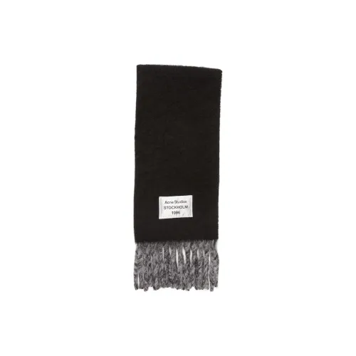 ACNE STUDIOS Шарфы из трикотажа Wool Knit Унисекс Черный
