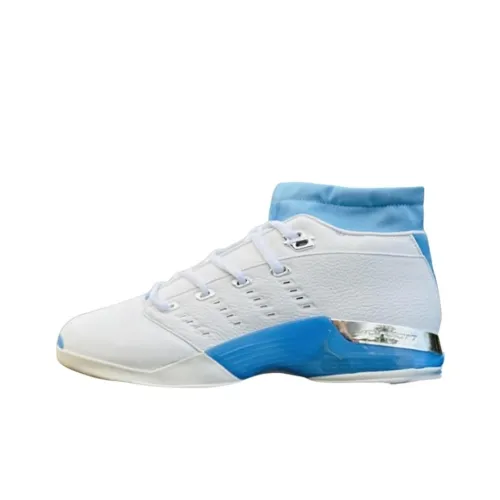 Jordan Air Jordan 17 MID Топ Винтажные Баскетбольные Кроссовки Мужские Белый Синий