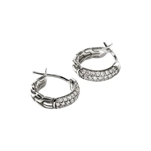 Серьги JOHN HARDY с бриллиантами женские серебряные