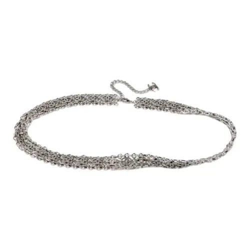 CHANEL Металлические цепочки на талию Унисекс Серебряный