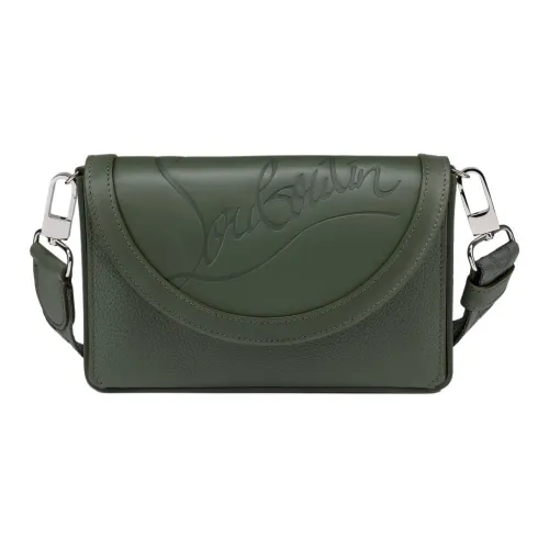 CL LUBOTING Кожаный Пэчворк Резиновая Сумка через плечо Мужская Зеленая