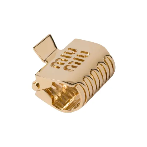 MIU MIU Стальной Латунный Заколки для волос Женские Золотые