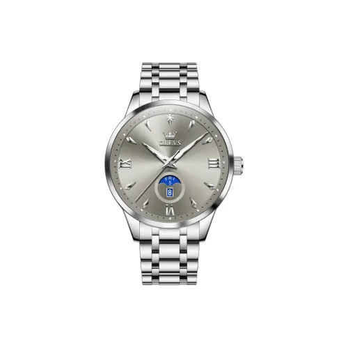 OLEVS Wisdom Series Кварцевые Механические Часы Мужские Черный Циферблат