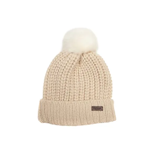 BARBOUR Акриловые шапки-бини Женские Бежевые