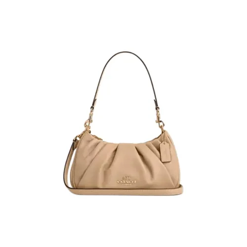 COACH Teri Smooth Leather Crossbody Bag Shoulder Bag Medium Women's Tan