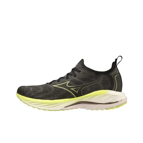 Mizuno Wave Neo Slip-Resistant Abrasion-Resistant Low Top Casual Running Shoes Men's Black Мицубо Уэйв Нео Противоскользящий Устойчивый к Износу Низкий Топ Повседневные Беговые Кроссовки Мужские Черные