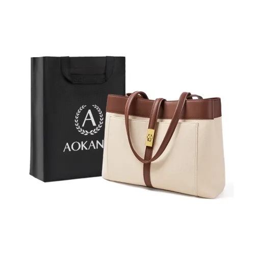 AOKANG Коровья кожа Тоут Сумка Сумка для покупок Сумка на плечо Большая Женская Ville Коричневый Karma Черный