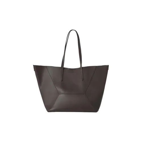 BRUNELLO CUCINELLI Телячья кожа Сумка-тоут Сумка для покупок Сумка Сумка через плечо Женская Коричневая