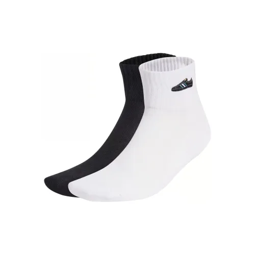 Adidas Samba Высокие Носки Унисекс 2 Пачки Черный+Белый