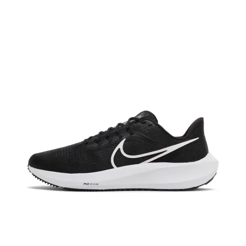 Nike Air Zoom Pegasus 39 Амортизация Износостойкий Низкий Топ Беговые кроссовки Мужской Черный Белый